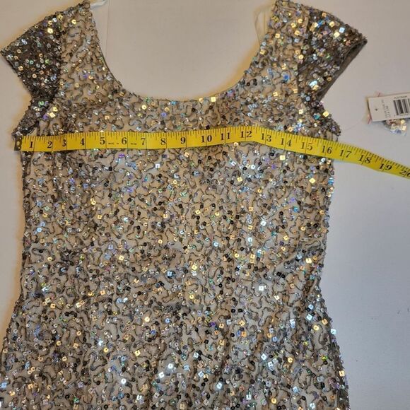 JUMP apparel Sparkly Silver Sequin Dress, Juniors Size 3/4 NEW NWT - Picture 12 of 14